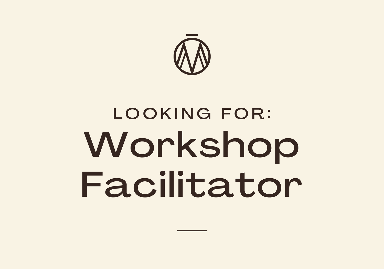 Workshop Facilitator Vacancy