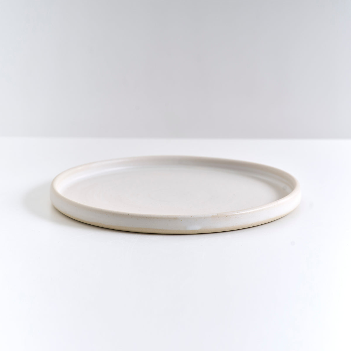 Straight Sided Satin White Plate: Large