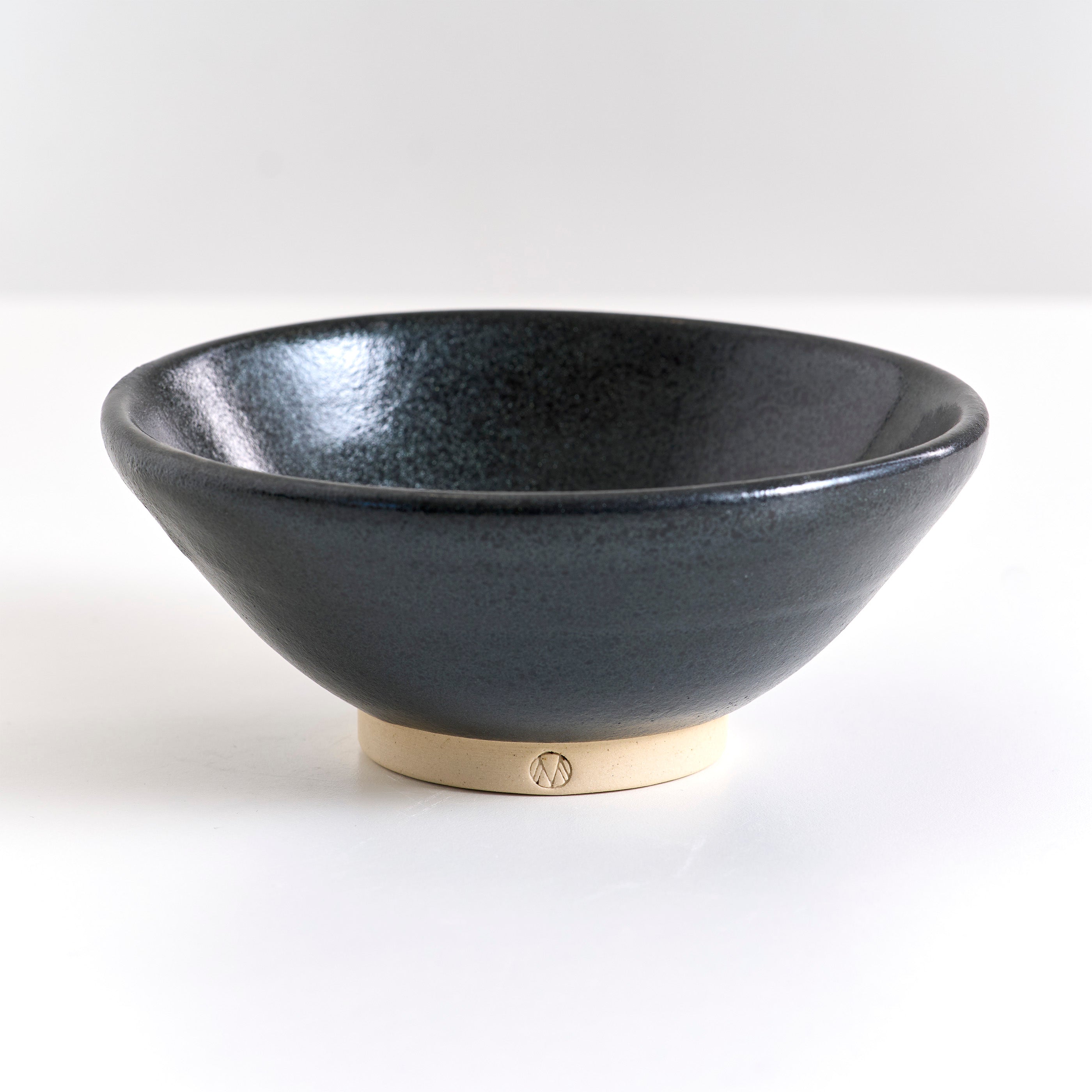 Small Ramen Bowl - Black Reactive Glaze