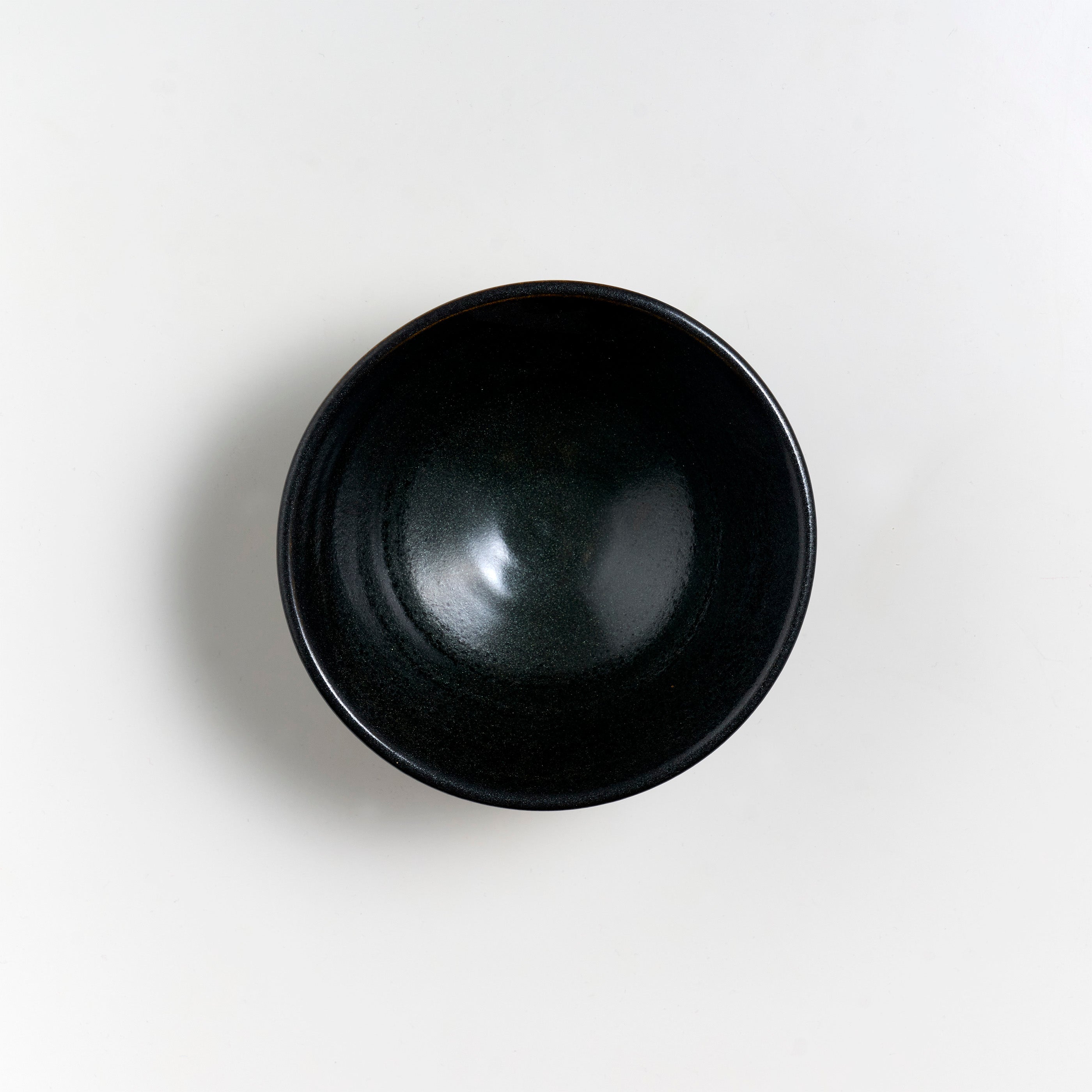 Small Ramen Bowl - Black Reactive Glaze