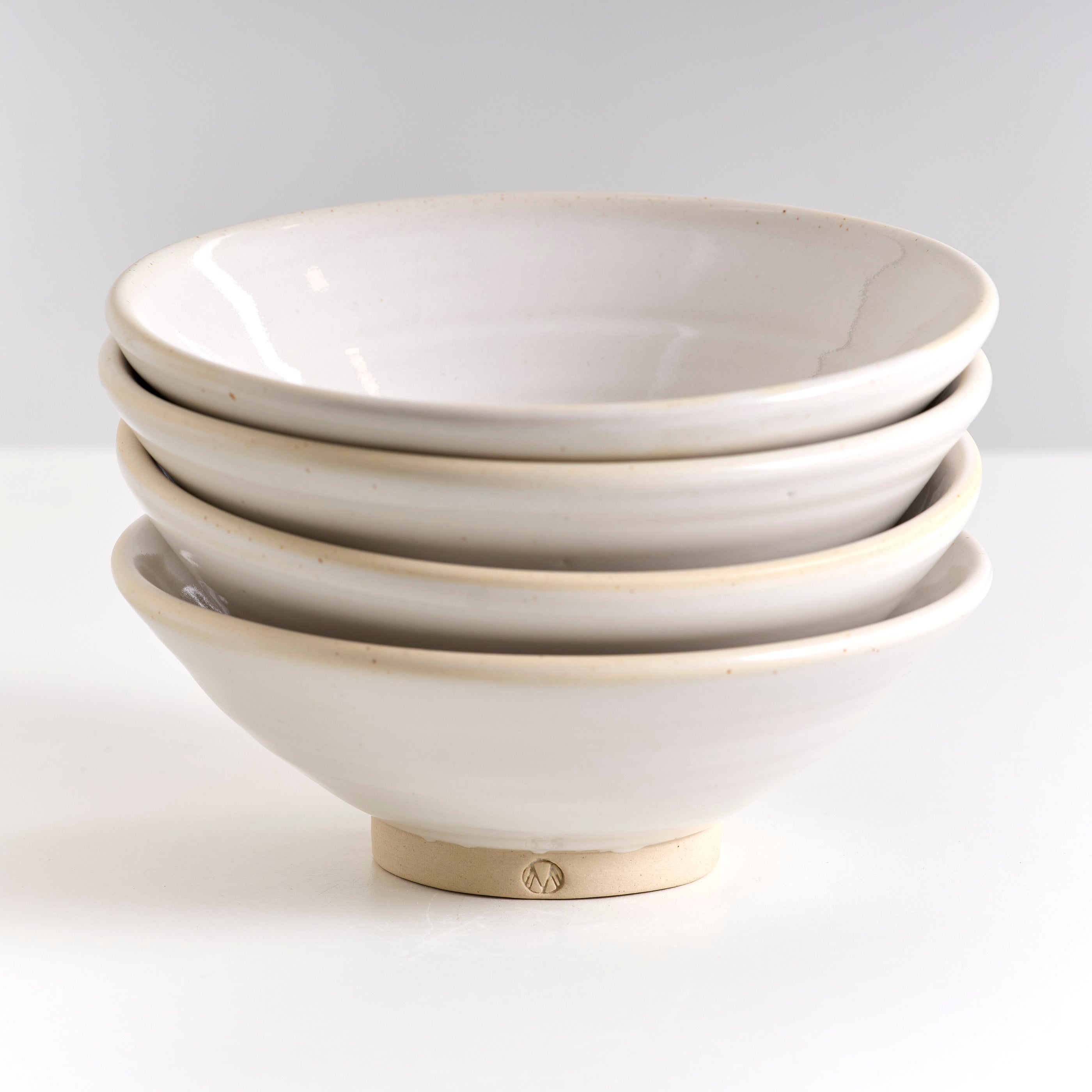 Small Ramen Bowl - Speckled White Glaze