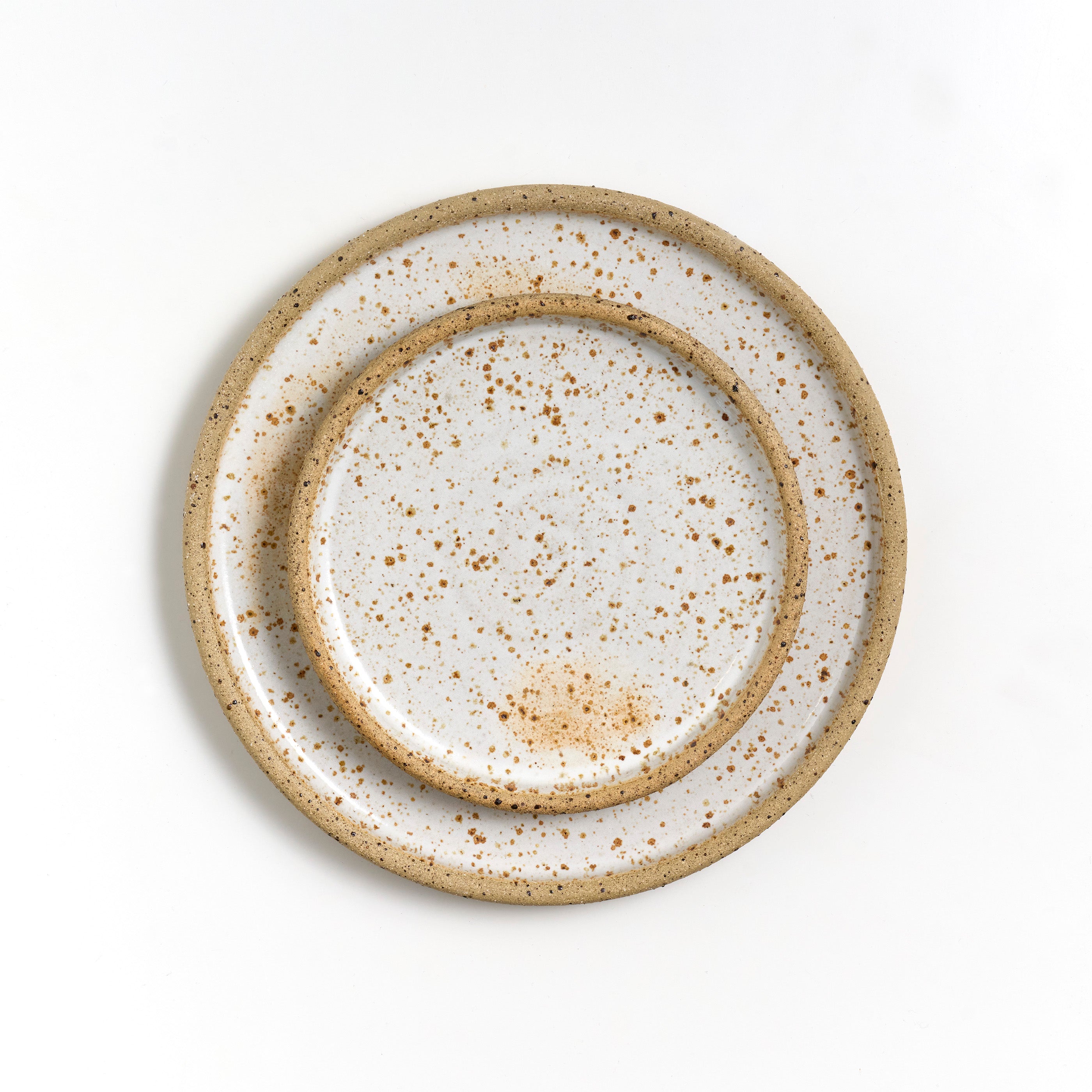 Straight Sided Plate: Large - Speckled Fleck