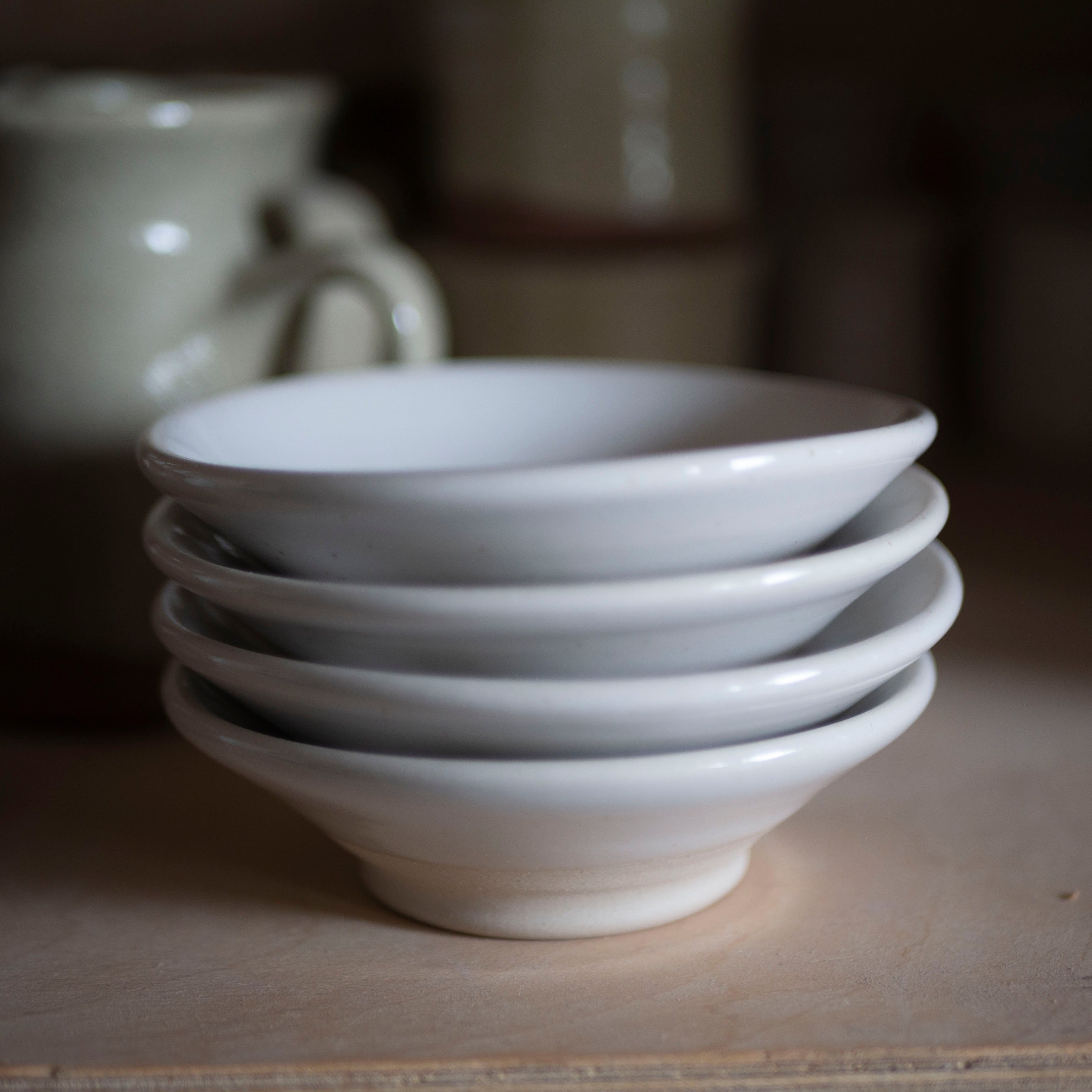 Vintage White Dip Dishes