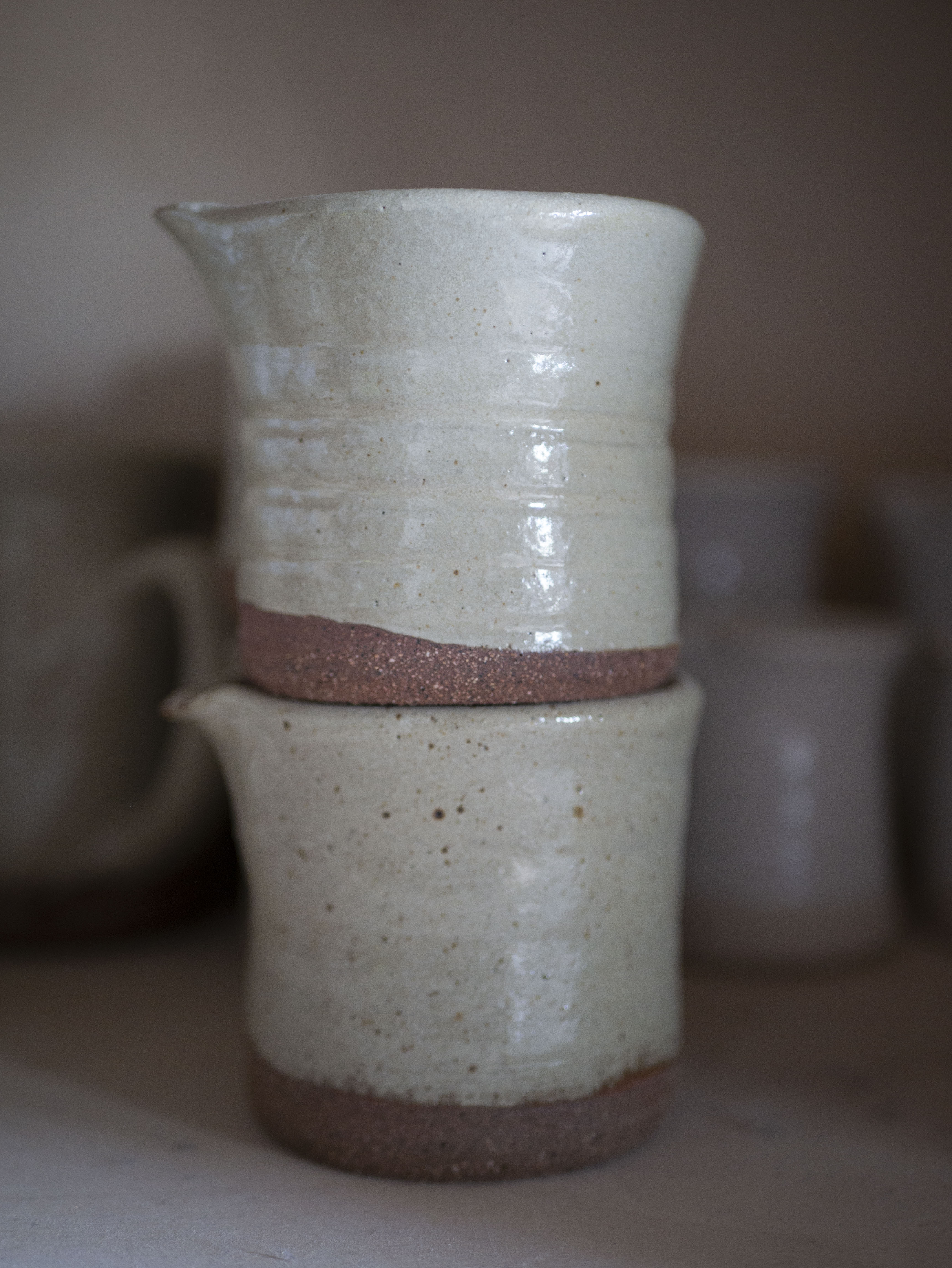 Sea foam handless Jug