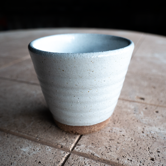 10oz Coffee Handless Cup/Beaker: Vintage White
