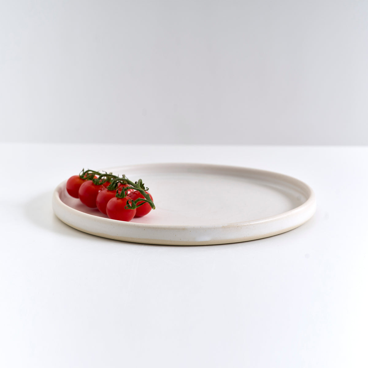 Straight Sided Satin White Plate: Large