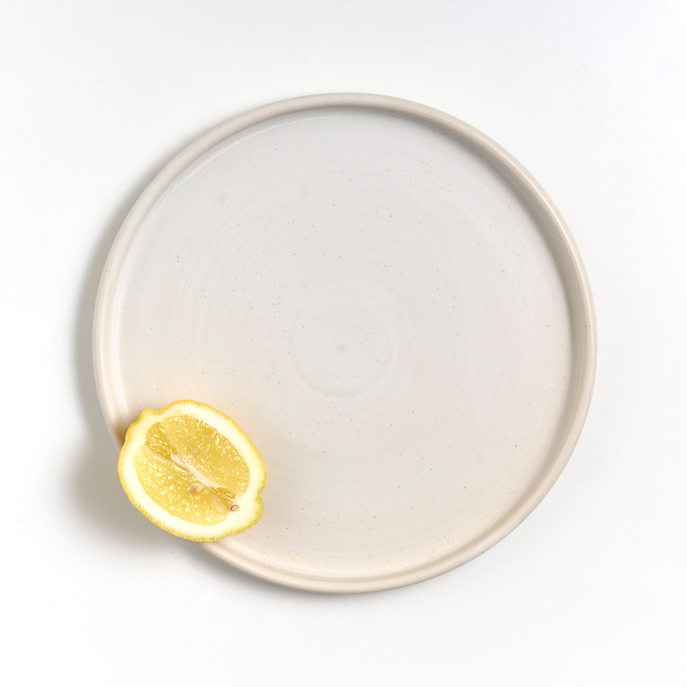 Straight Sided Satin White Plate: Large