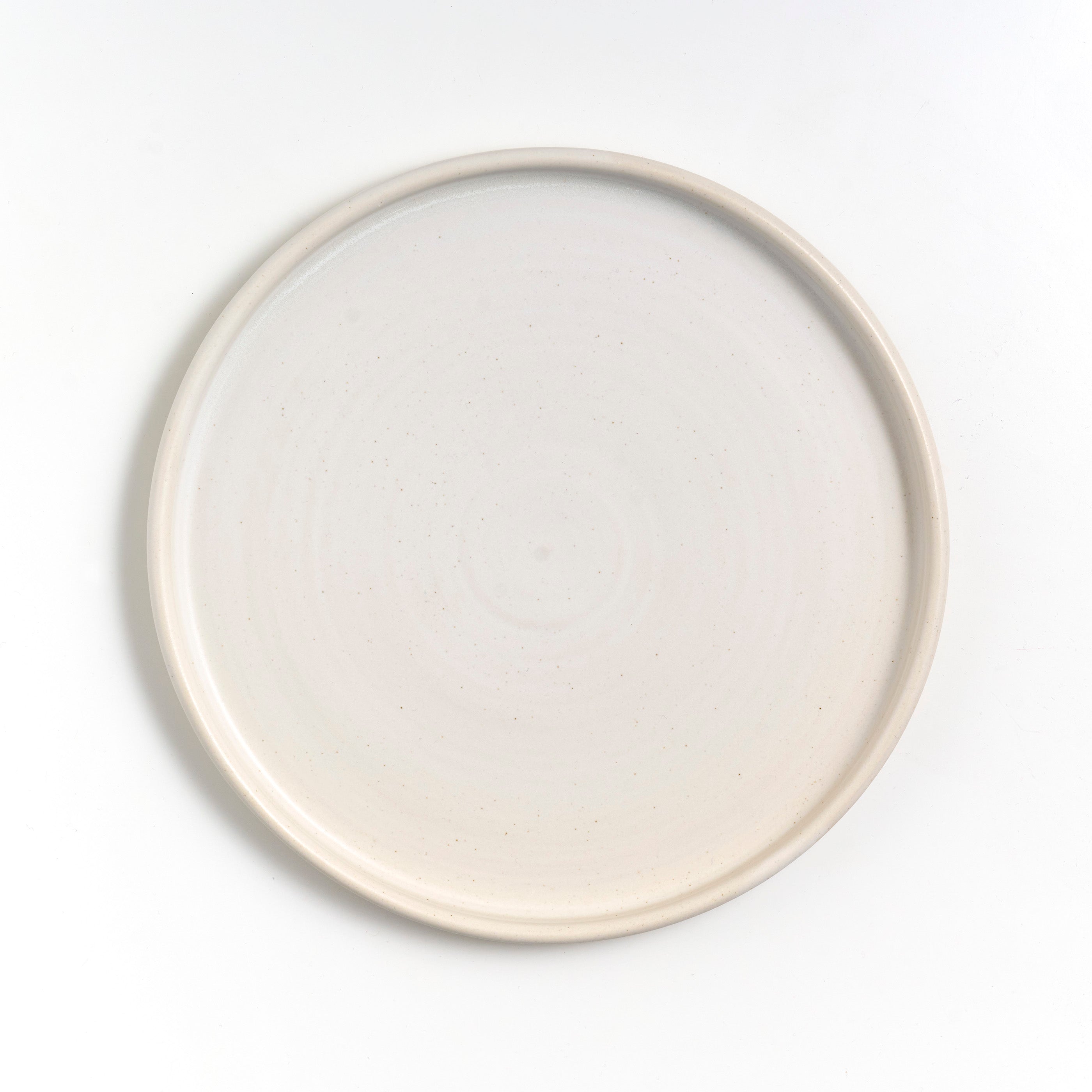 Straight Sided Satin White Plate: Large