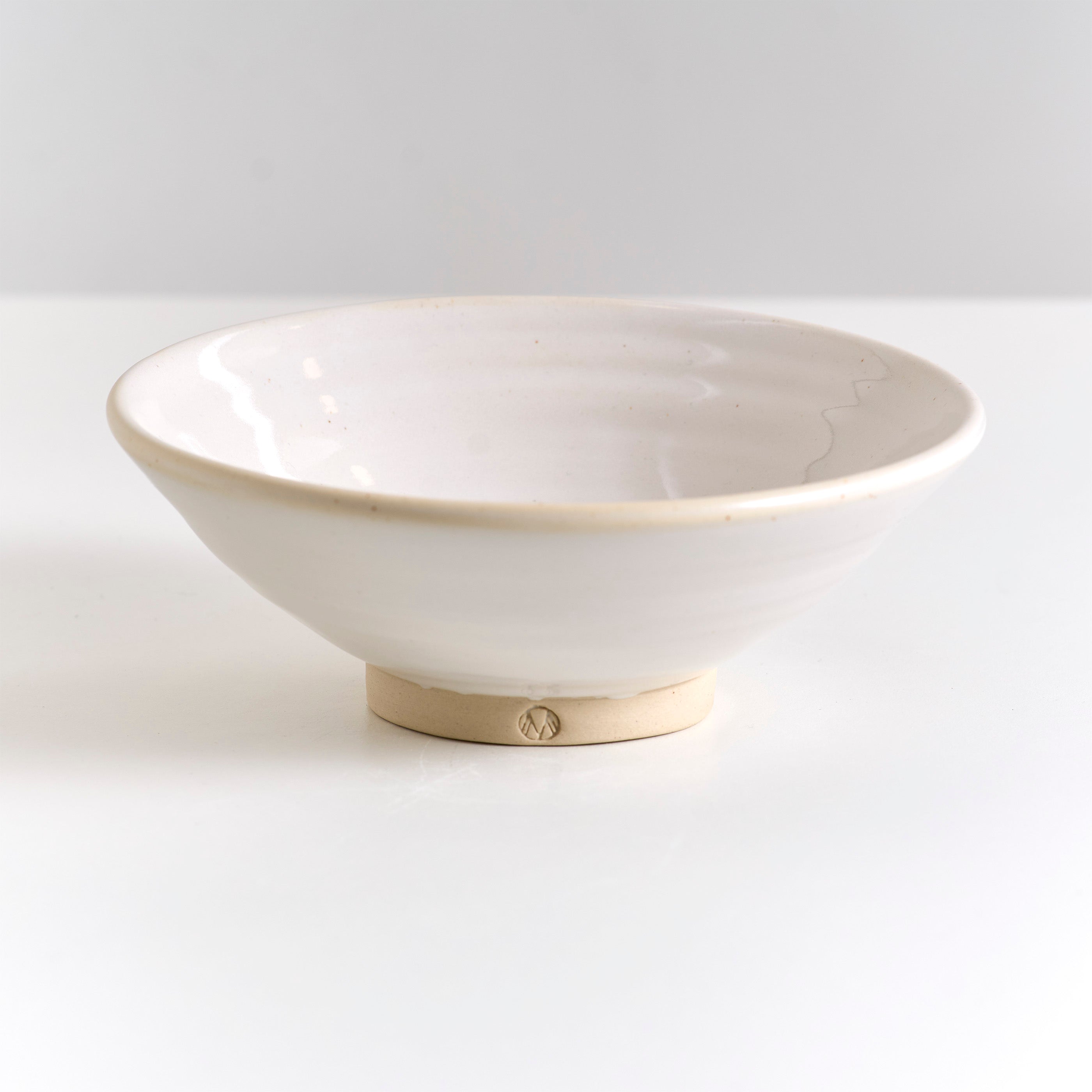 Small Ramen Bowl - Speckled White Glaze