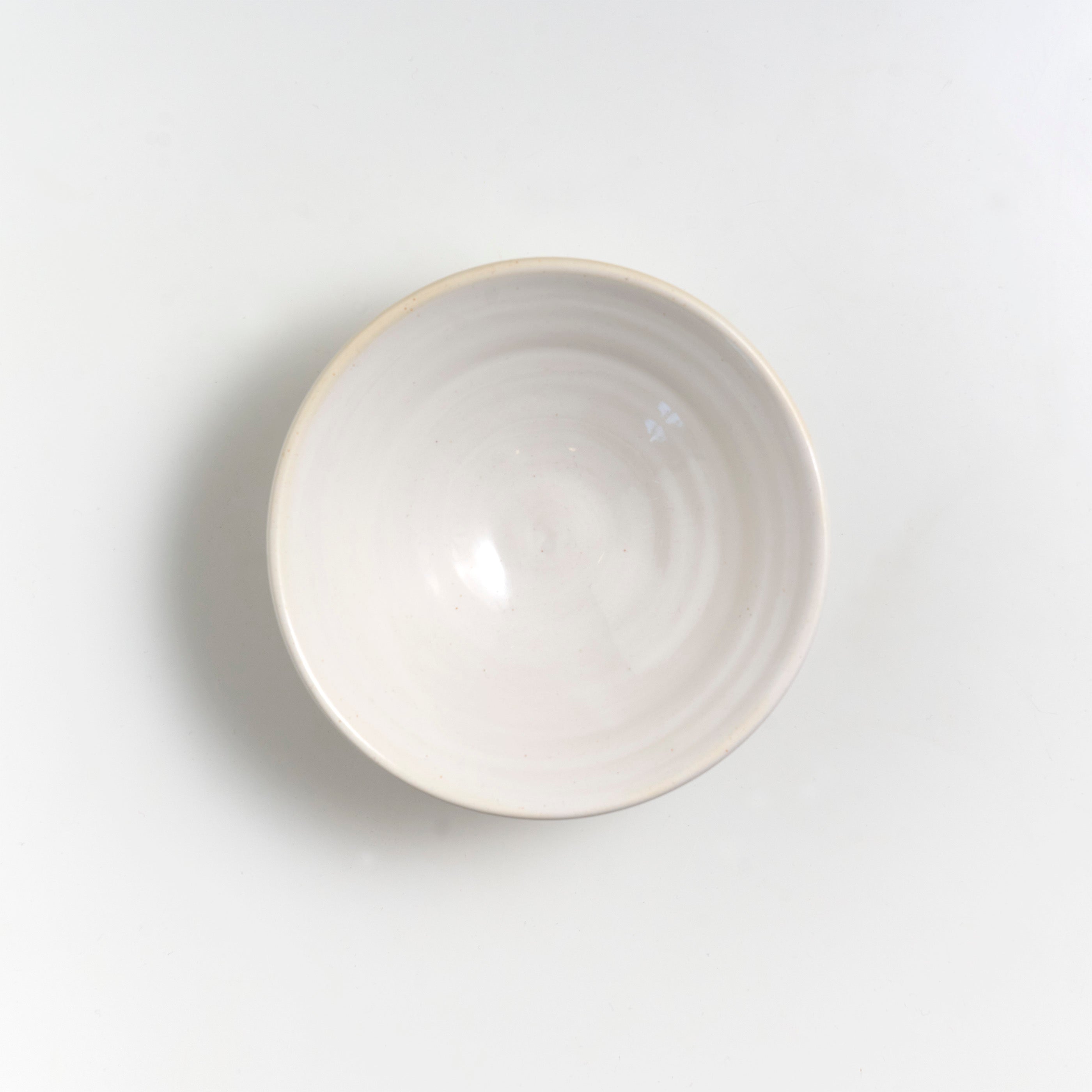 Small Ramen Bowl - Speckled White Glaze