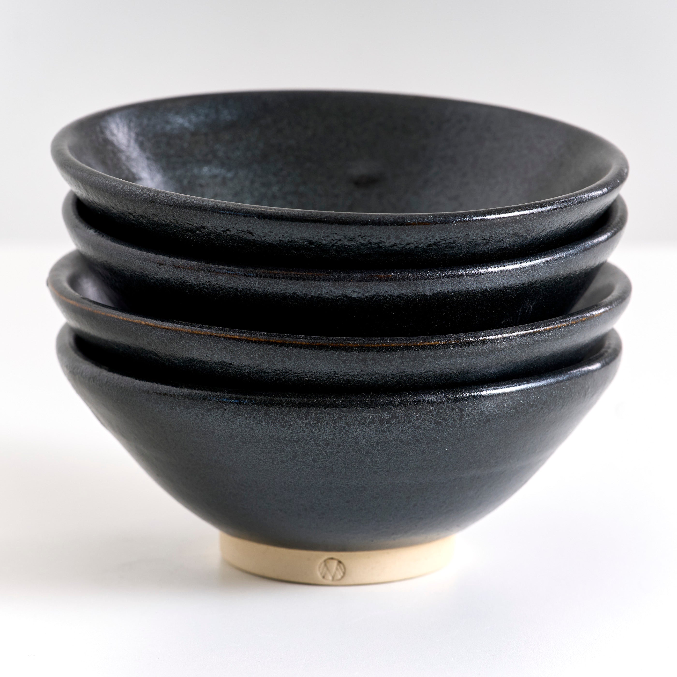 Small Ramen Bowl - Black Reactive Glaze