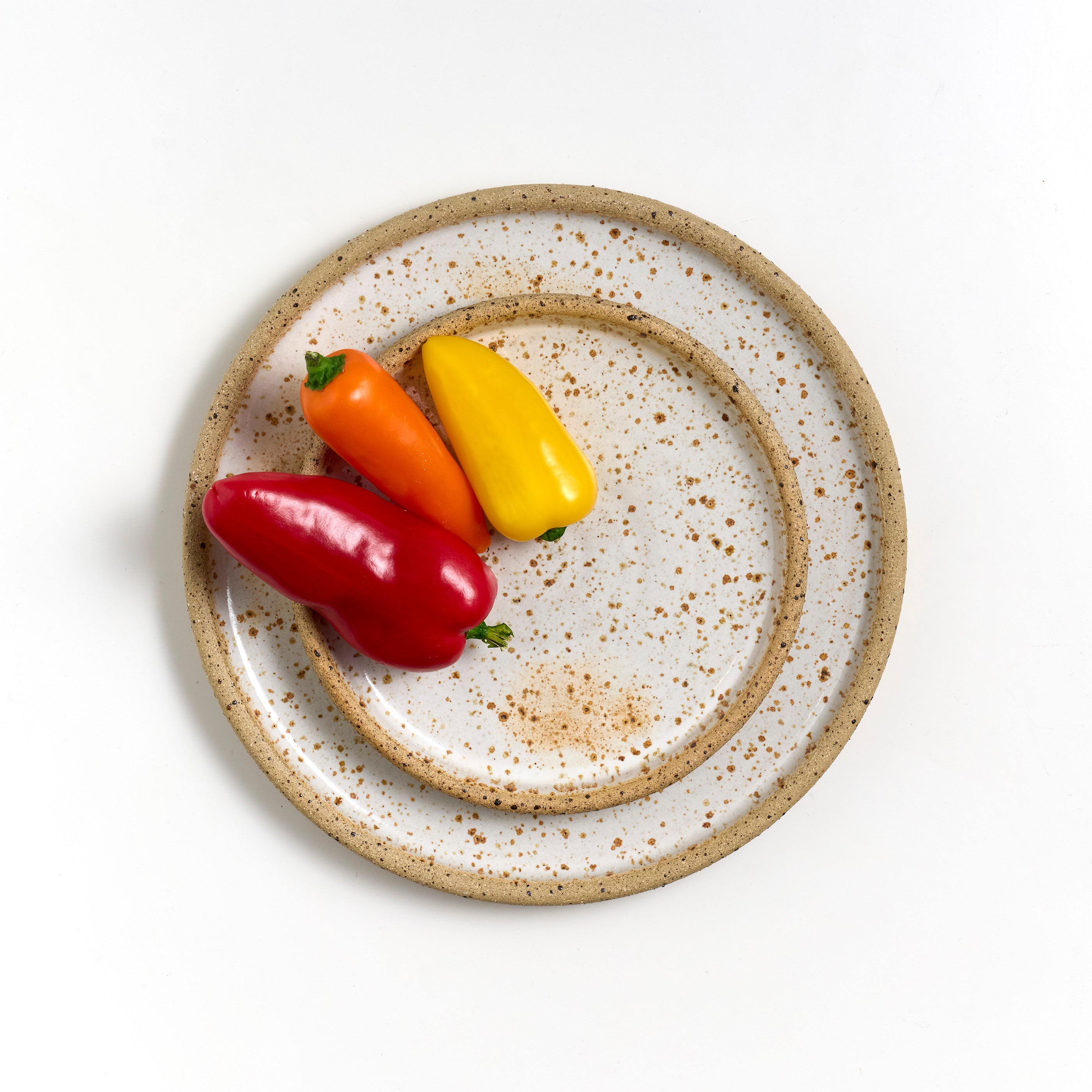Straight Sided Plate: Large - Speckled Fleck