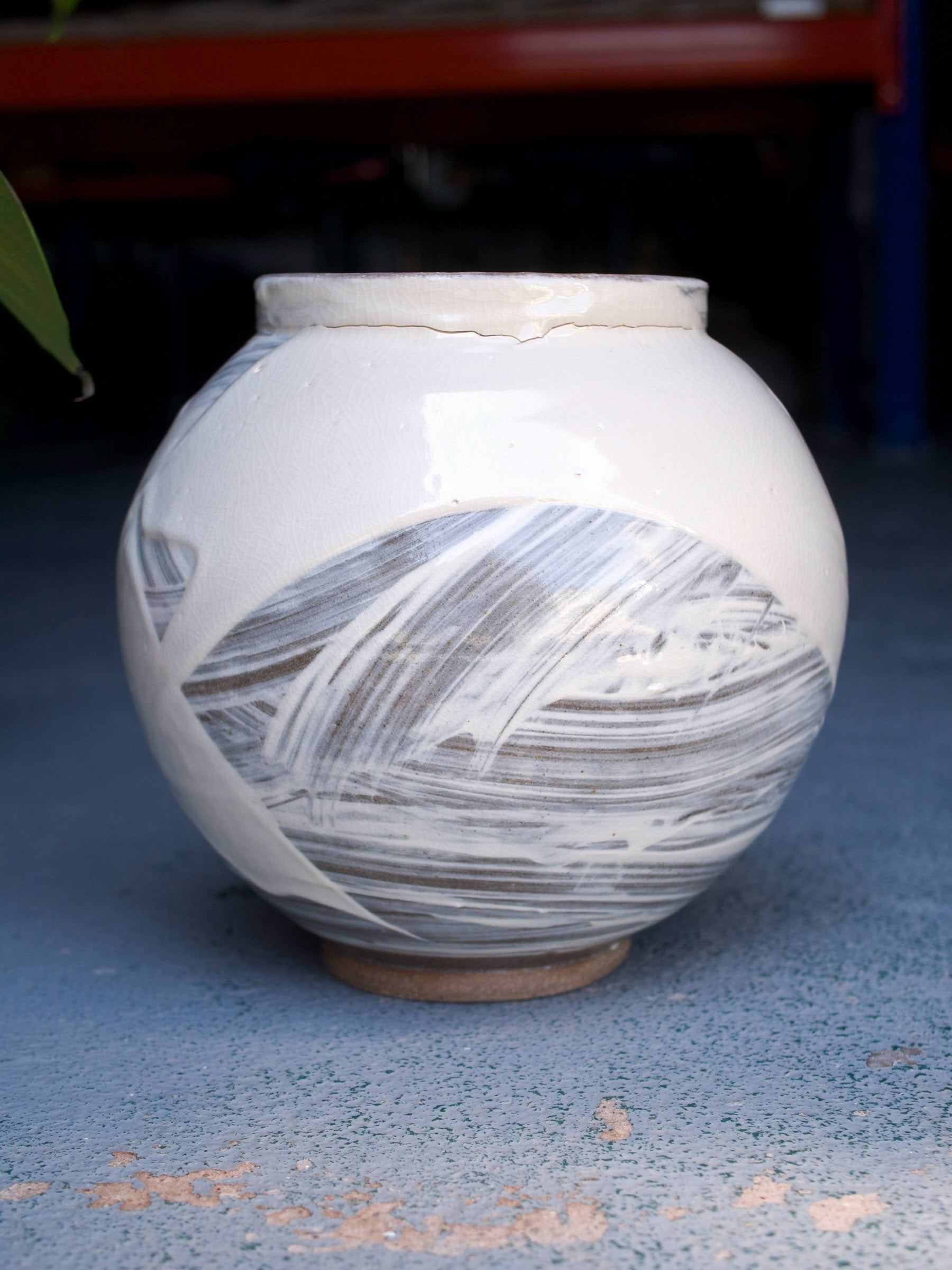 Moon Jar: Slip Decorated