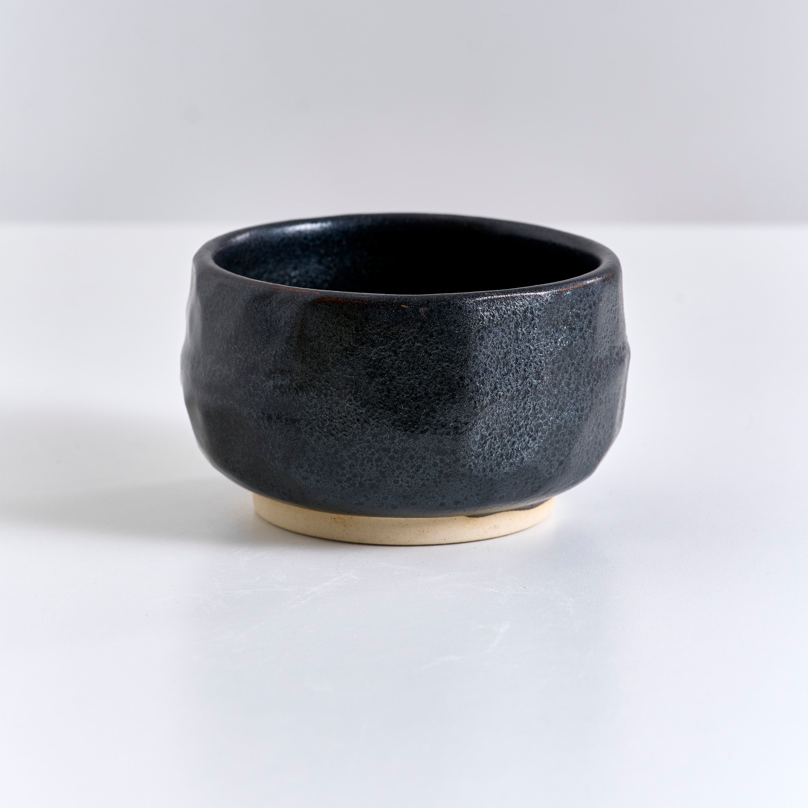 Tea Bowl / Chawan - Black Reactive