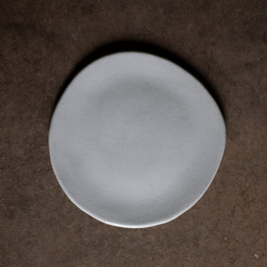 Vintage White Press Moulded Medium Plates